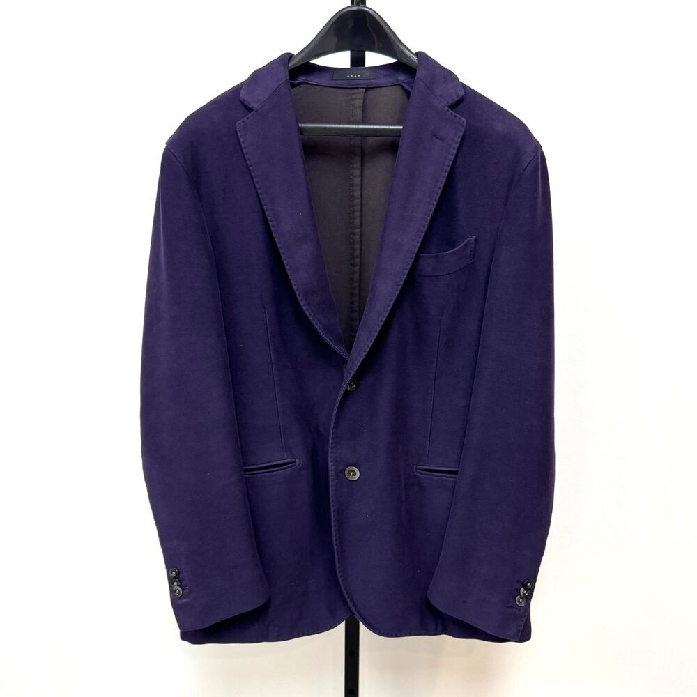 Boglioli Eggplant Purple Cotton Single Breasted Blazer 52 Sport Coat Jacket